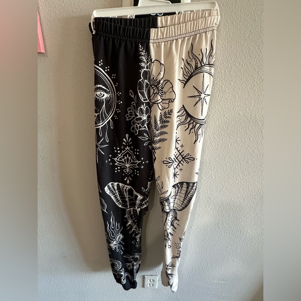Black and Cream Patterned Bottoms